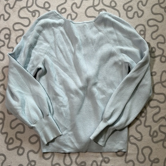 Abercrombie & Fitch Baby Blue V-Neck Sweater - Picture 2 of 4